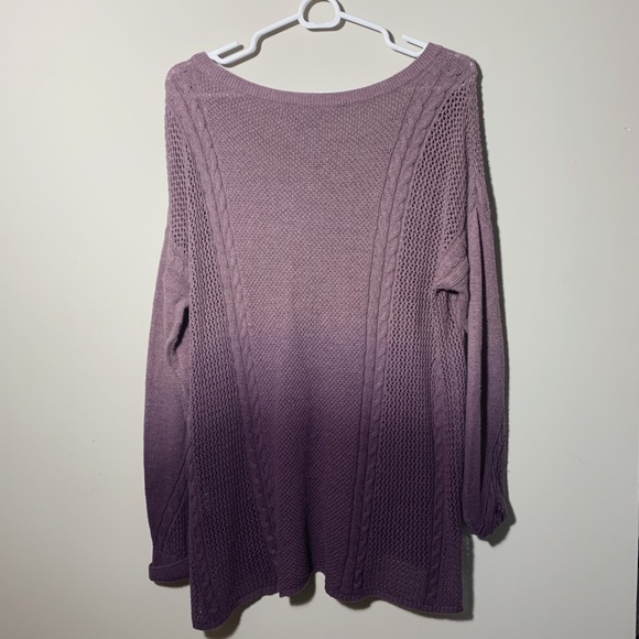 American Eagle Purple Ombré Knit Sweater - Picture 3 of 3